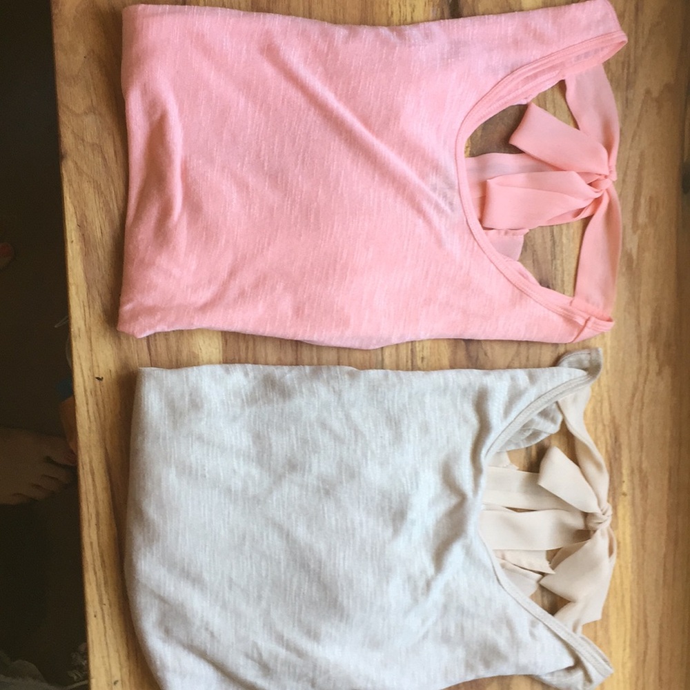 2 Long gorgeous ribbon shirts